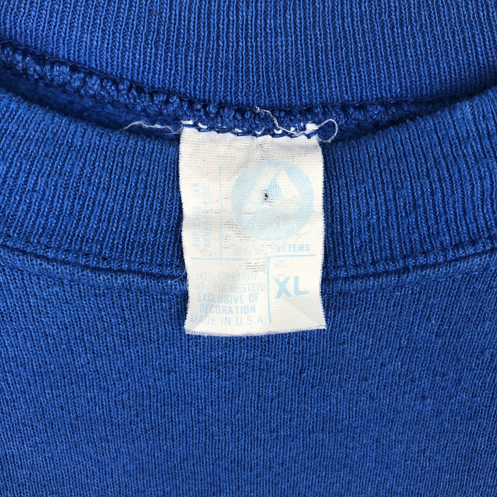 80'S ARTEX Triple Print College Sweatshirt, Made in USA, Men's XL (approx.) Vintage cotton blue type Vintage Second Hand