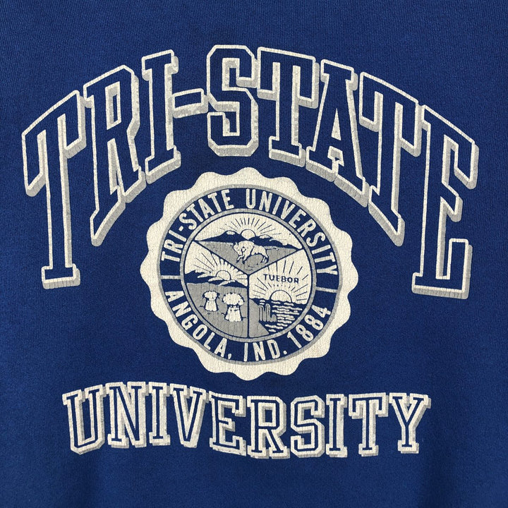 80'S ARTEX Triple Print College Sweatshirt, Made in USA, Men's XL (approx.) Vintage cotton blue type Vintage Second Hand