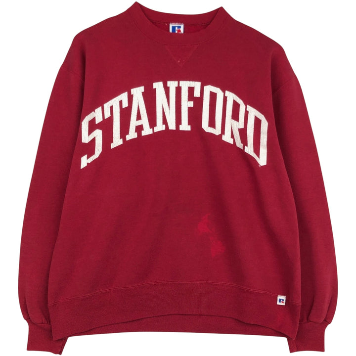 90'S Russell College Sweatshirt, Made in USA, Men's L, Vintage cotton red type Vintage Second Hand