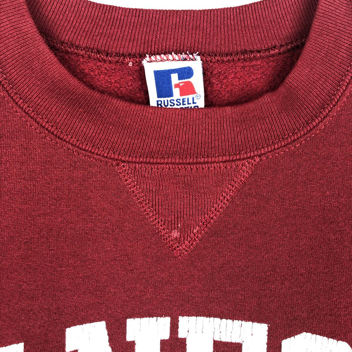 90'S Russell College Sweatshirt, Made in USA, Men's L, Vintage cotton red type Vintage Second Hand