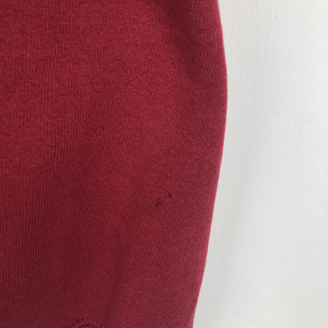 90'S Russell College Sweatshirt, Made in USA, Men's L, Vintage cotton red type Vintage Second Hand