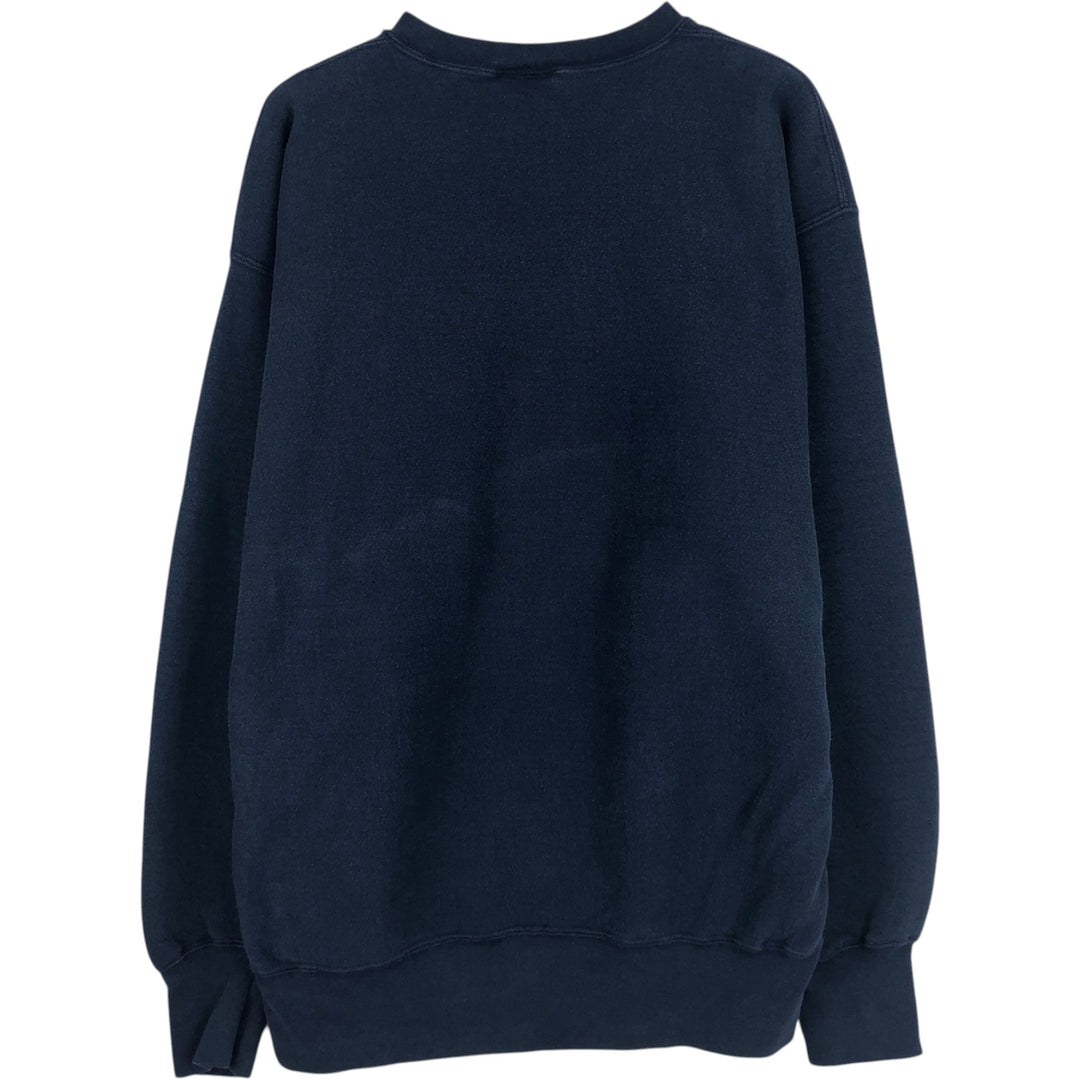 90'S Lee 95 Cotton Triple Print College Sweatshirt, Made in USA, Men's XXL equivalent, Vintage cotton navy blue type Vintage Second Hand