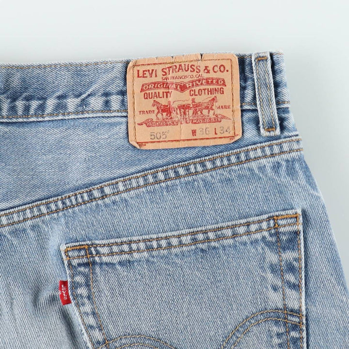 Levi's 505 REGULAR FIT tapered denim pants for men, size w36 cotton blue type Vintage Second Hand