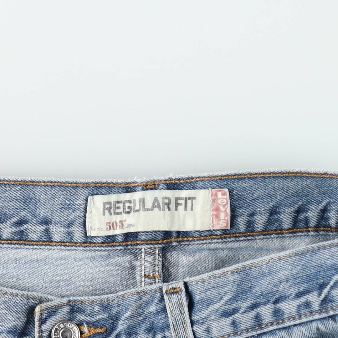 Levi's 505 REGULAR FIT tapered denim pants for men, size w36 cotton blue type Vintage Second Hand