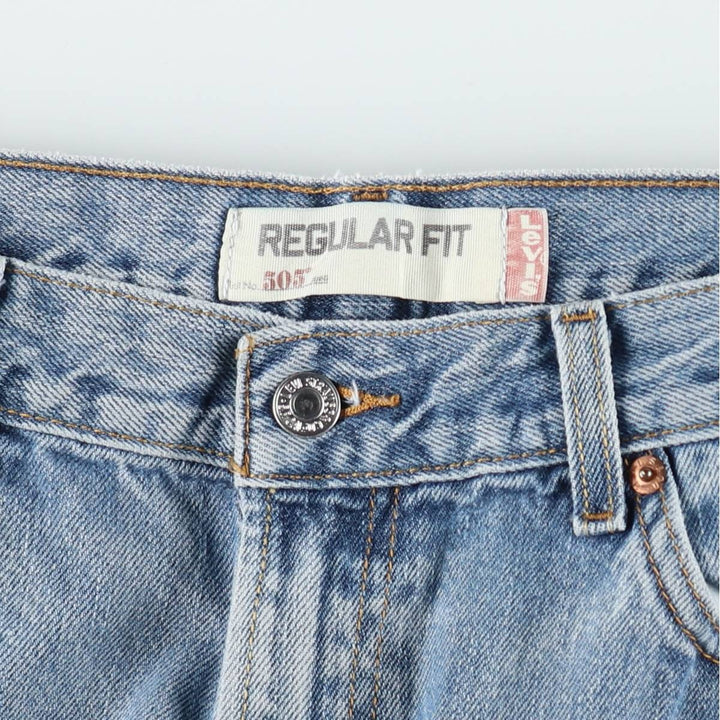 Levi's 505 REGULAR FIT tapered denim pants for men, size w36 cotton blue type Vintage Second Hand