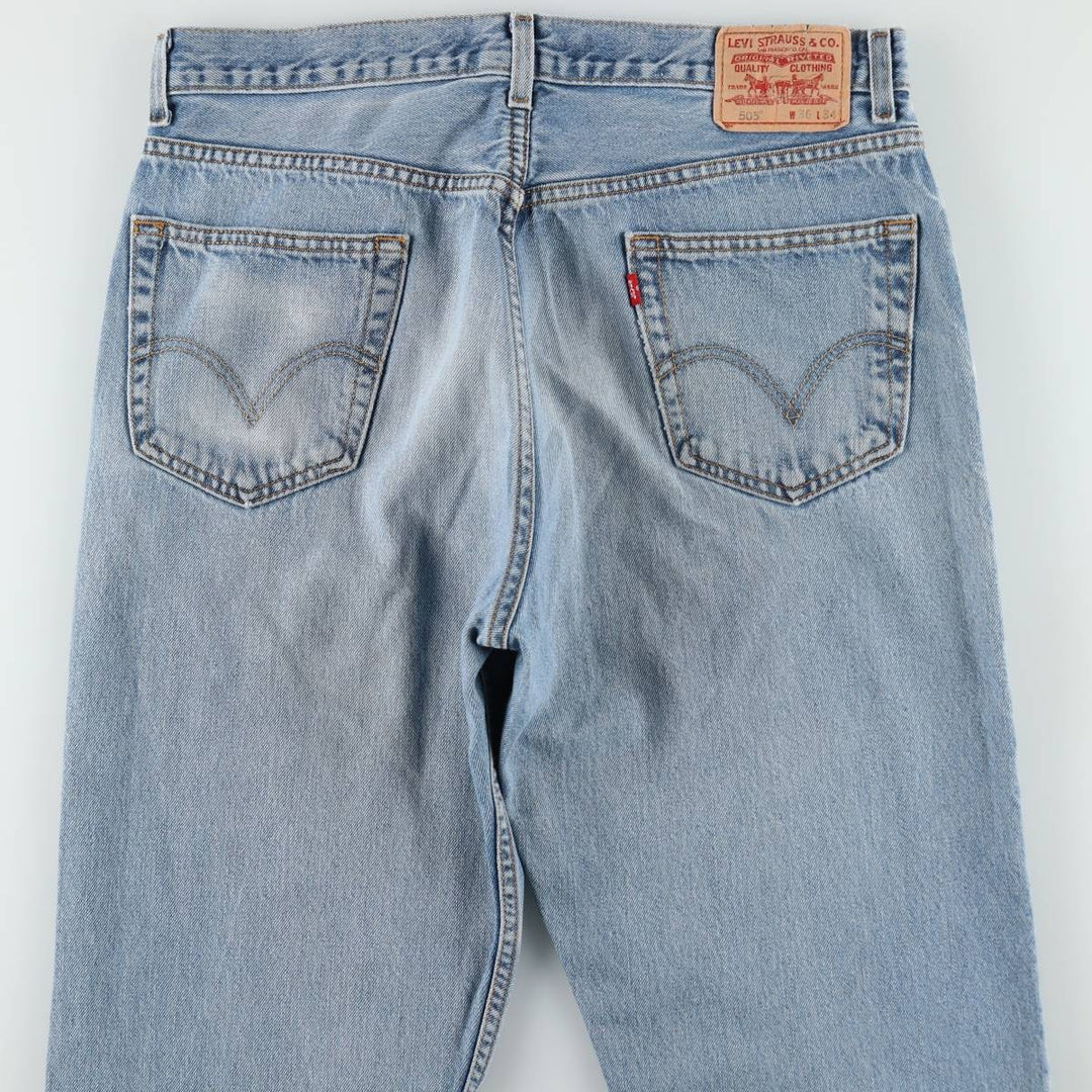 Levi's 505 REGULAR FIT tapered denim pants for men, size w36 cotton blue type Vintage Second Hand