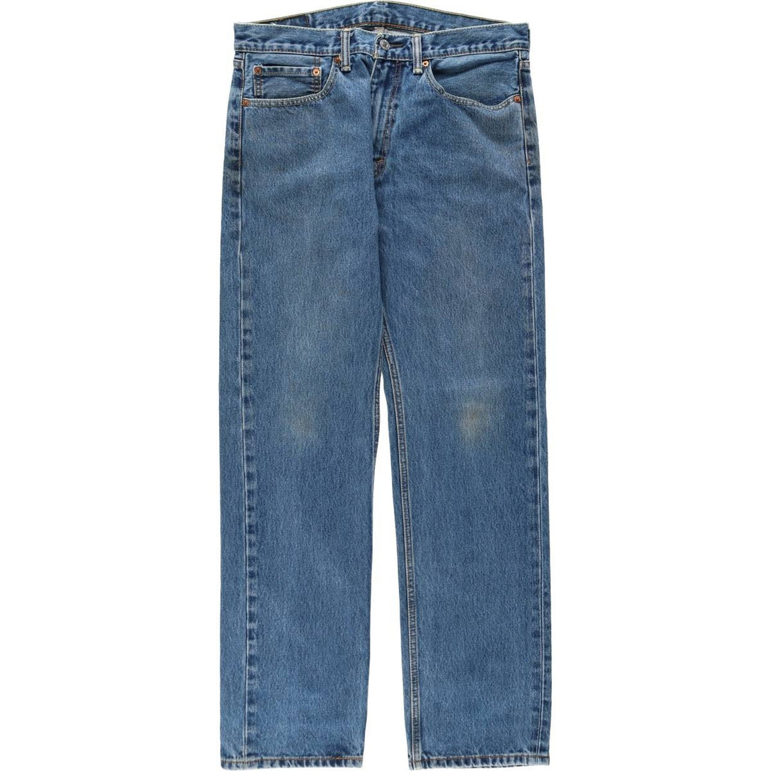 Levi's 505 tapered denim pants for men, size W34 cotton blue type Vintage Second Hand
