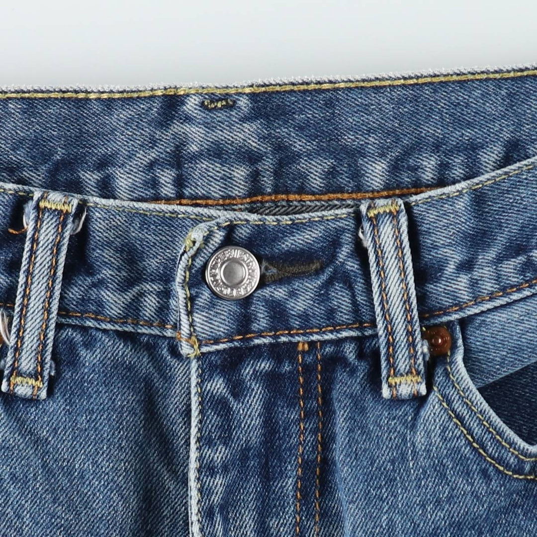 Levi's 505 tapered denim pants for men, size W34 cotton blue type Vintage Second Hand