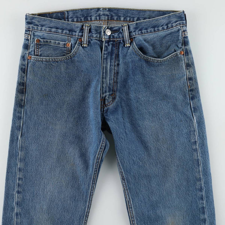 Levi's 505 tapered denim pants for men, size W34 cotton blue type Vintage Second Hand