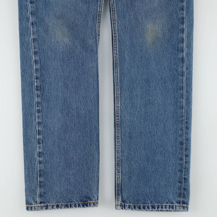 Levi's 505 tapered denim pants for men, size W34 cotton blue type Vintage Second Hand