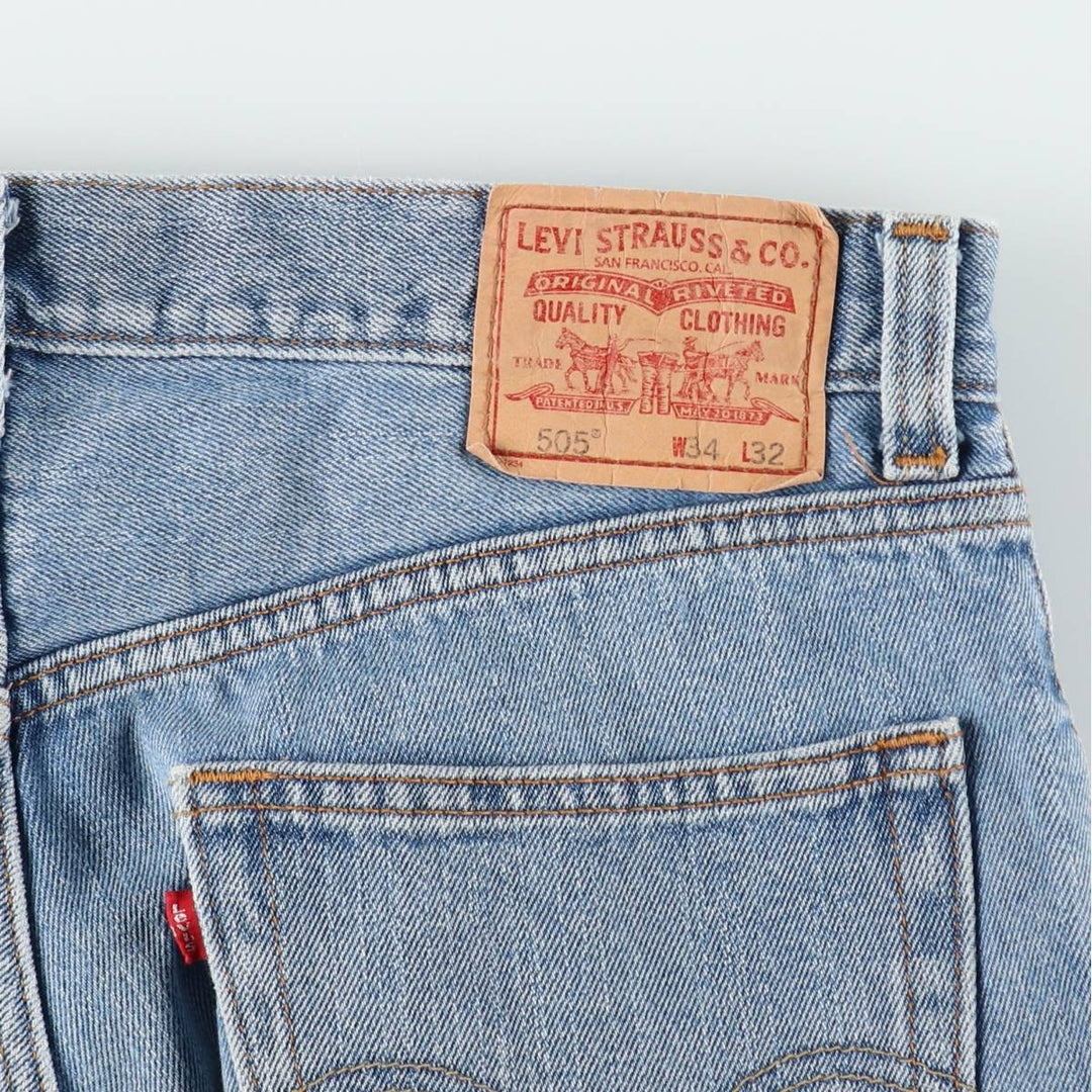 Levi's 505 REGULAR FIT tapered denim pants for men, size w35 unclear blue type Vintage Second Hand