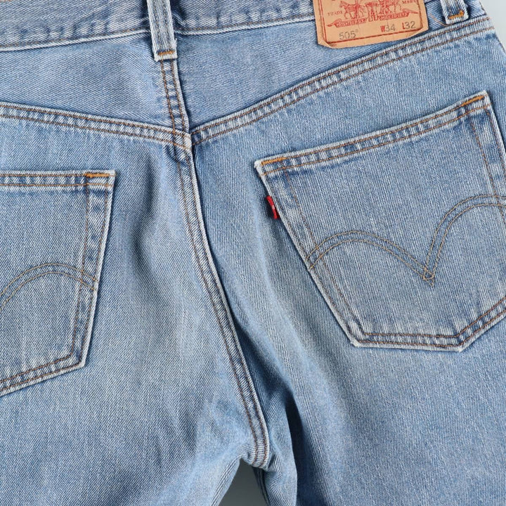 Levi's 505 REGULAR FIT tapered denim pants for men, size w35 unclear blue type Vintage Second Hand