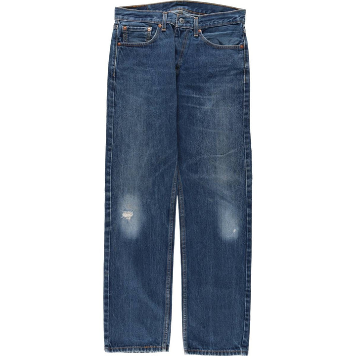 Levi's 505 tapered denim pants for men, equivalent to w32 cotton blue type Vintage Second Hand