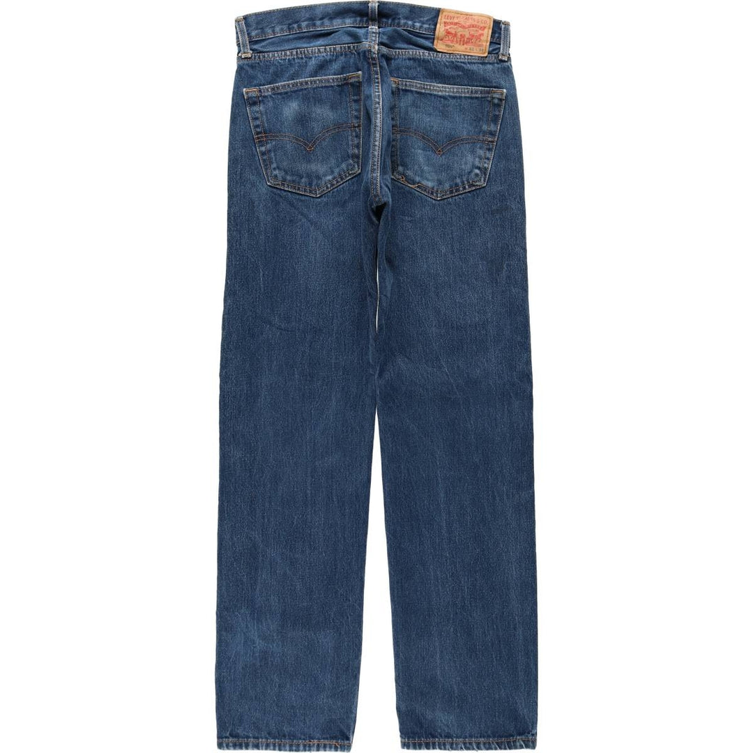 Levi's 505 tapered denim pants for men, equivalent to w32 cotton blue type Vintage Second Hand