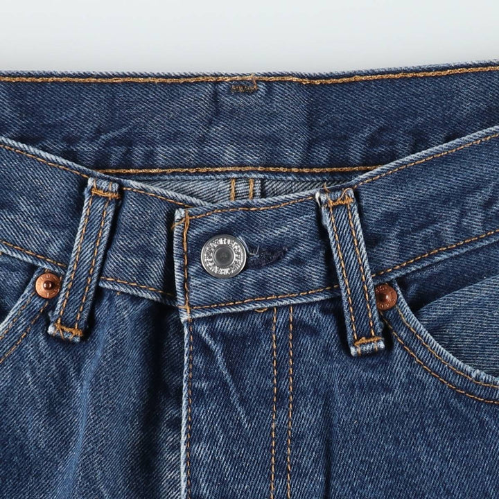Levi's 505 tapered denim pants for men, equivalent to w32 cotton blue type Vintage Second Hand