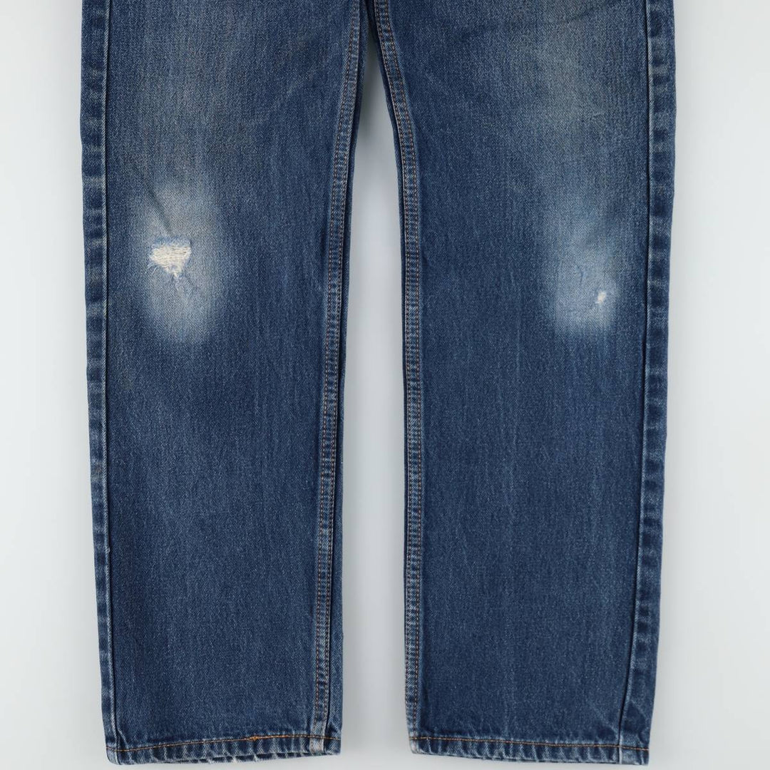 Levi's 505 tapered denim pants for men, equivalent to w32 cotton blue type Vintage Second Hand