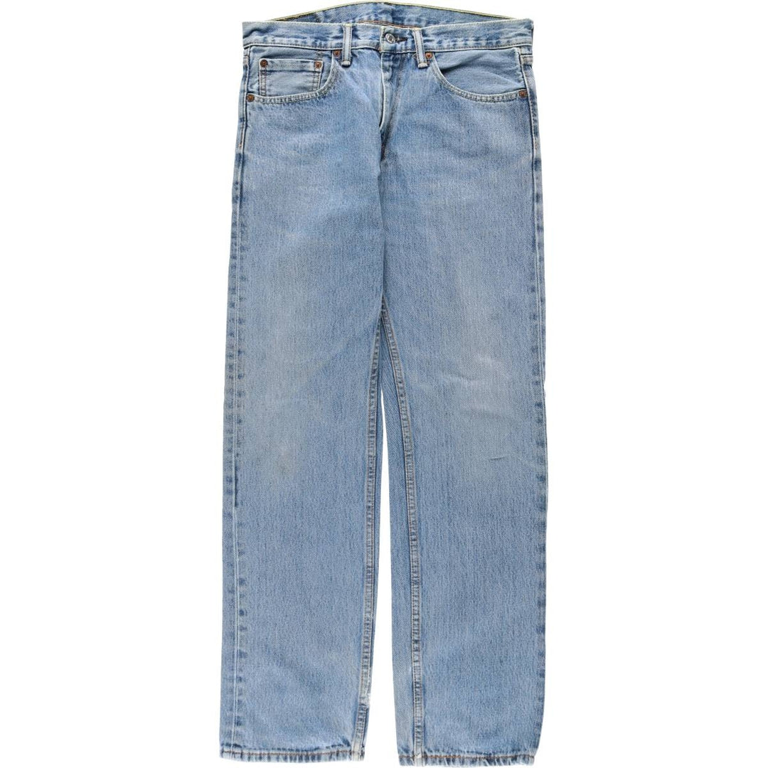 Levi's 505 tapered denim pants for men, size W33 cotton blue type Vintage Second Hand