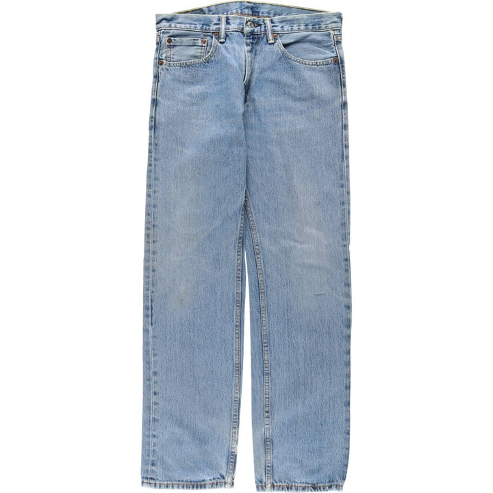 Levi's 505 tapered denim pants for men, size W33 cotton blue type Vintage Second Hand