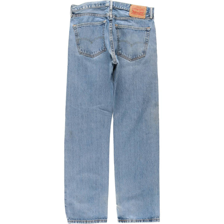 Levi's 505 tapered denim pants for men, size W33 cotton blue type Vintage Second Hand
