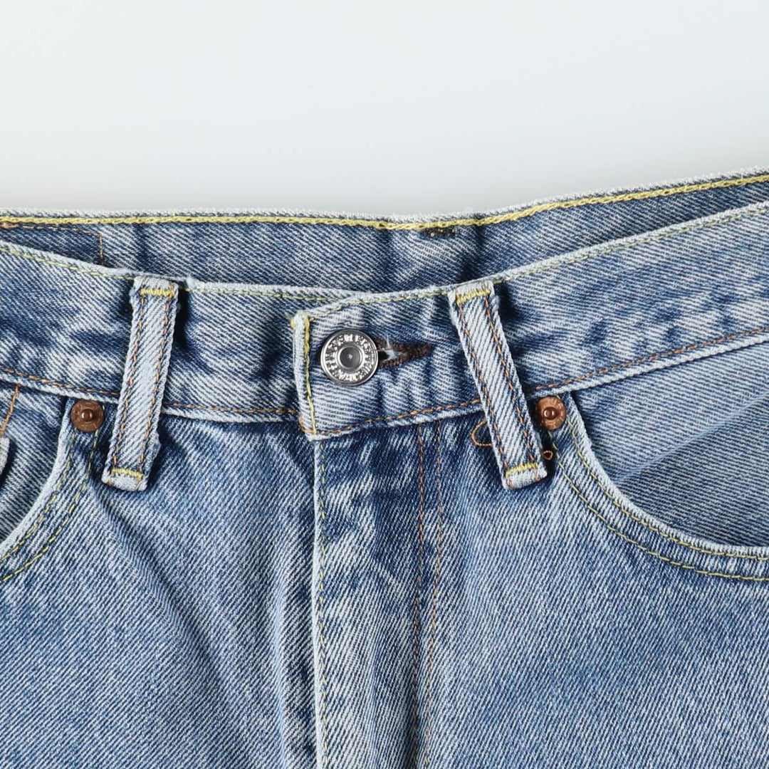 Levi's 505 tapered denim pants for men, size W33 cotton blue type Vintage Second Hand