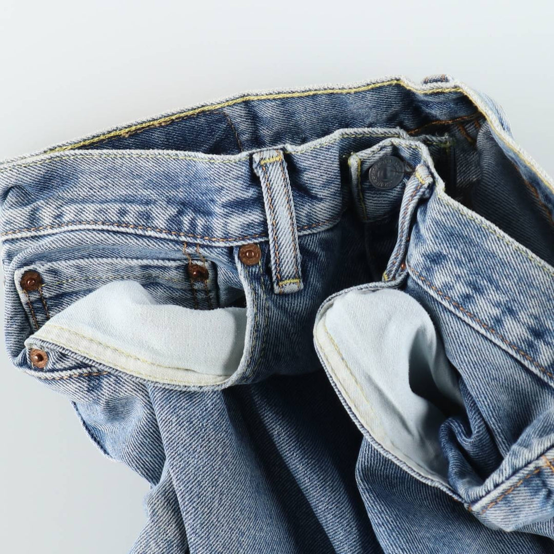 Levi's 505 tapered denim pants for men, size W33 cotton blue type Vintage Second Hand