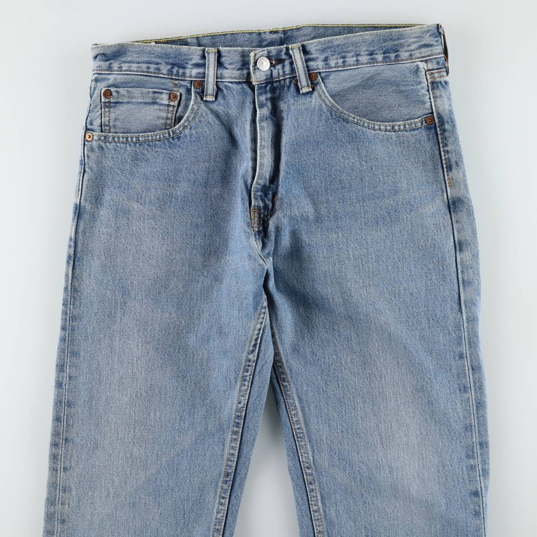 Levi's 505 tapered denim pants for men, size W33 cotton blue type Vintage Second Hand