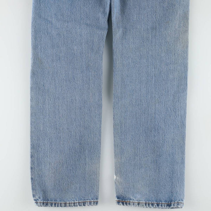 Levi's 505 tapered denim pants for men, size W33 cotton blue type Vintage Second Hand