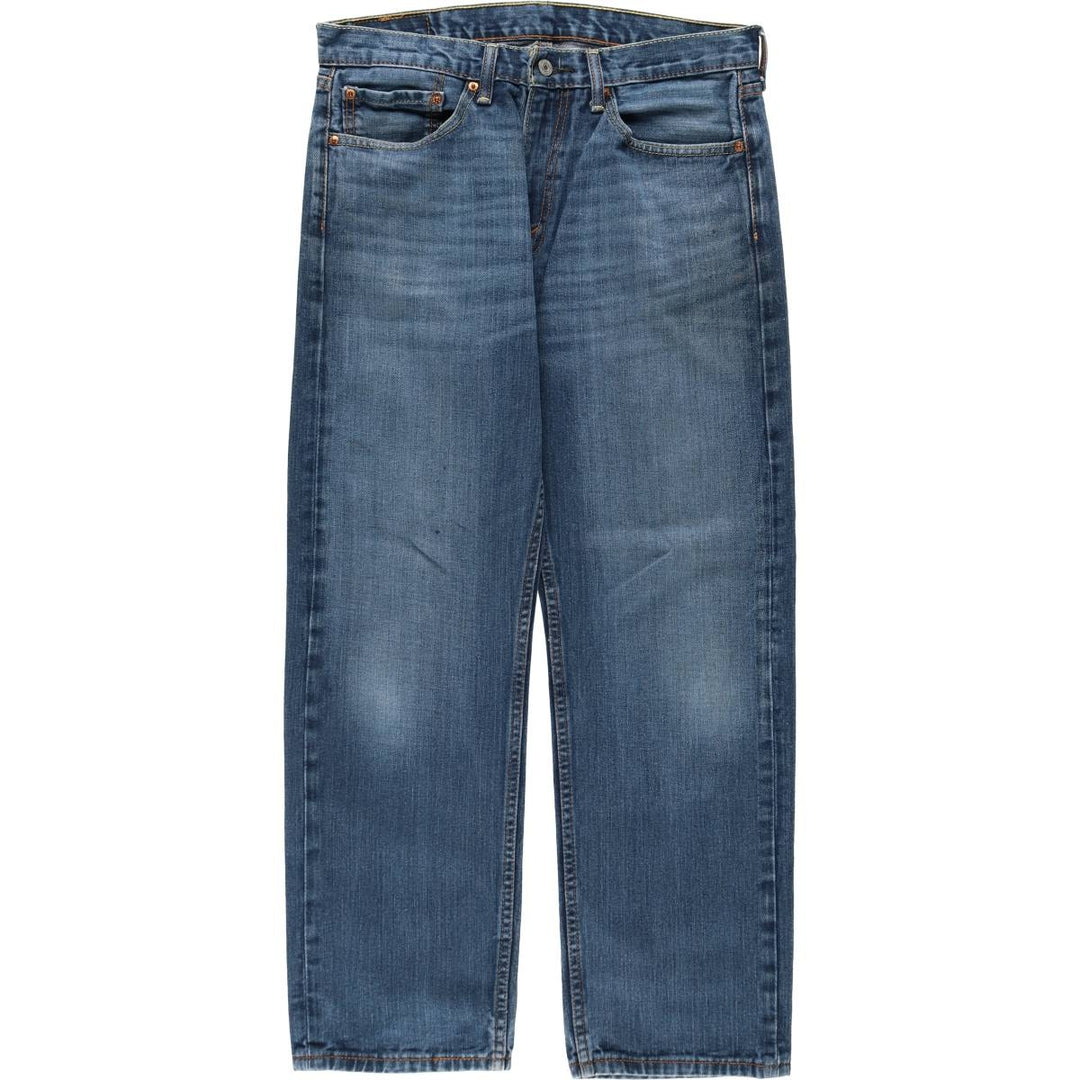 Levi's 505 tapered denim pants for men, size W34 cotton blue type Vintage Second Hand