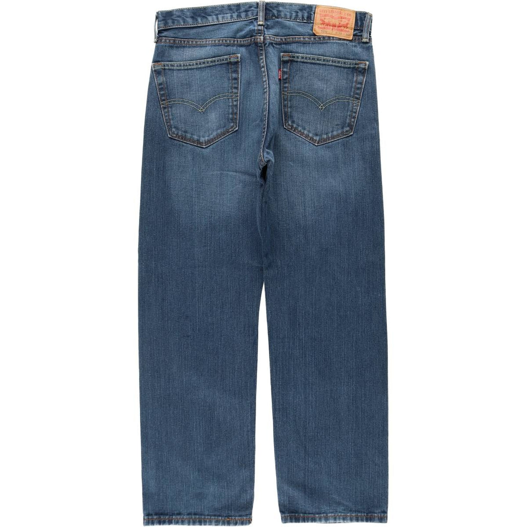 Levi's 505 tapered denim pants for men, size W34 cotton blue type Vintage Second Hand