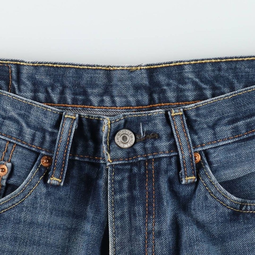 Levi's 505 tapered denim pants for men, size W34 cotton blue type Vintage Second Hand
