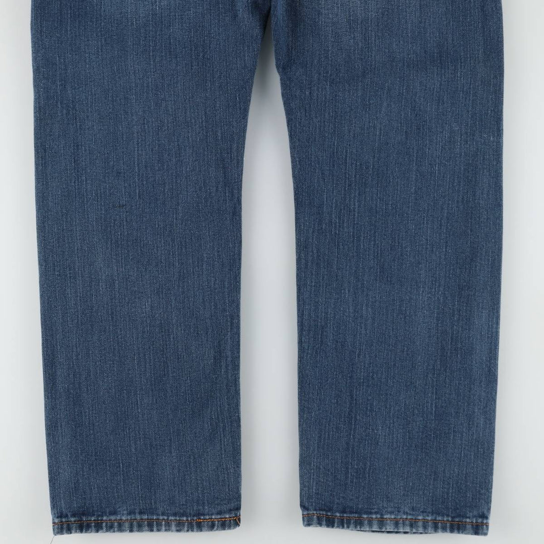 Levi's 505 tapered denim pants for men, size W34 cotton blue type Vintage Second Hand