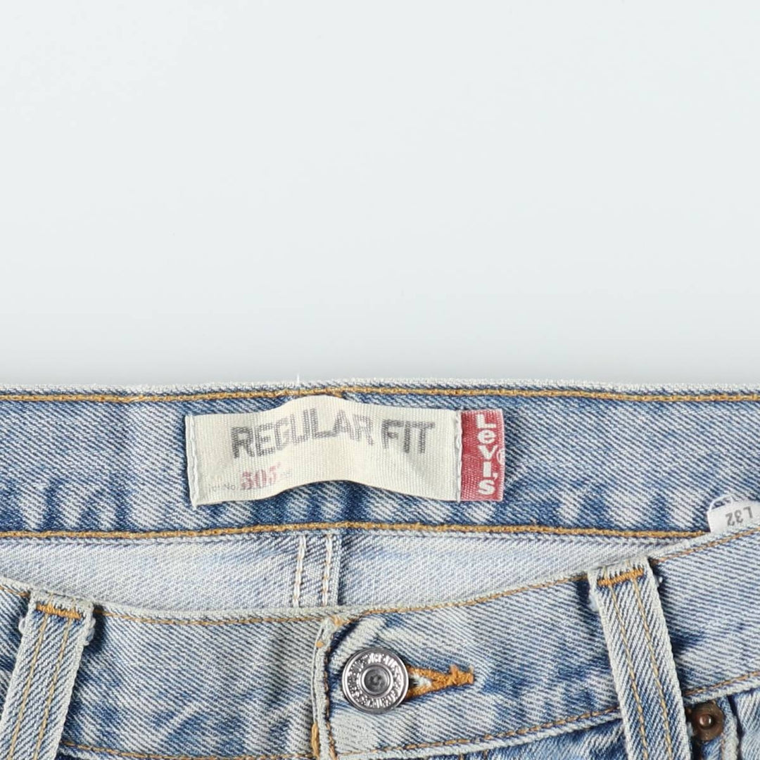 Levi's 505 REGULAR FIT tapered denim pants for men, size w35 cotton blue type Vintage Second Hand