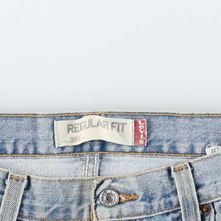 Levi's 505 REGULAR FIT tapered denim pants for men, size w35 cotton blue type Vintage Second Hand