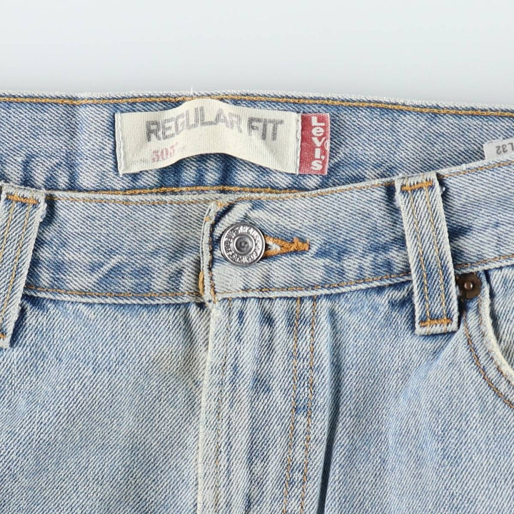 Levi's 505 REGULAR FIT tapered denim pants for men, size w35 cotton blue type Vintage Second Hand