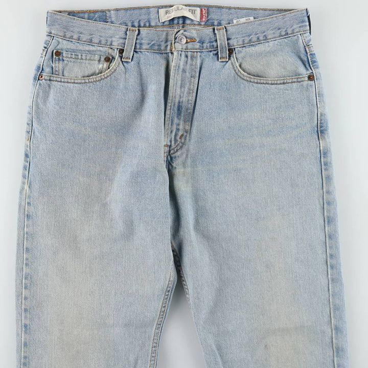 Levi's 505 REGULAR FIT tapered denim pants for men, size w35 cotton blue type Vintage Second Hand