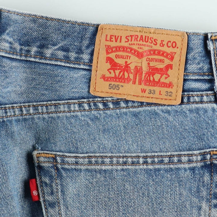 Levi's 505 tapered denim pants for men, equivalent to w35 cotton blue type Vintage Second Hand