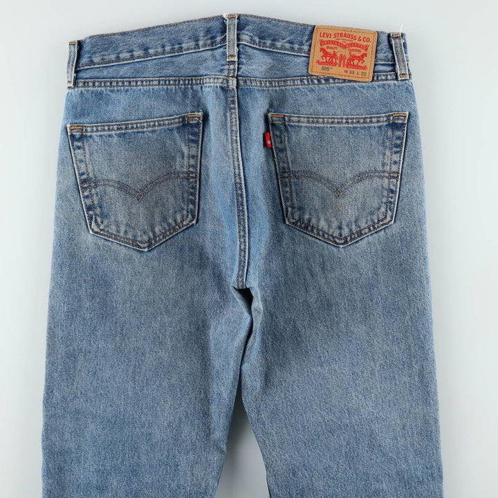 Levi's 505 tapered denim pants for men, equivalent to w35 cotton blue type Vintage Second Hand