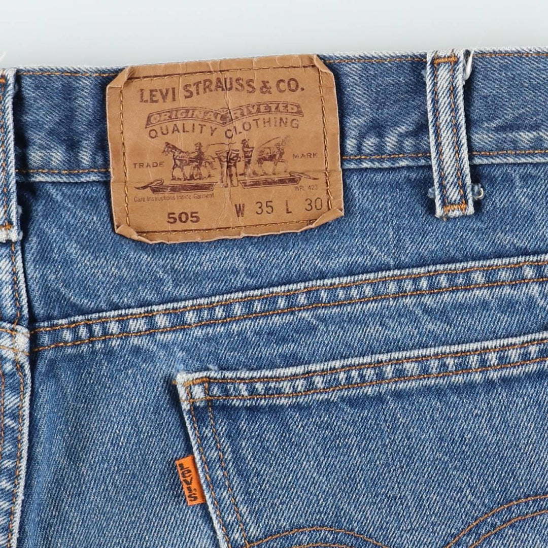 Vintage Levi's 505 Orange Tab Tapered Denim Pants, Men's Size 34 unclear blue type Vintage Second Hand