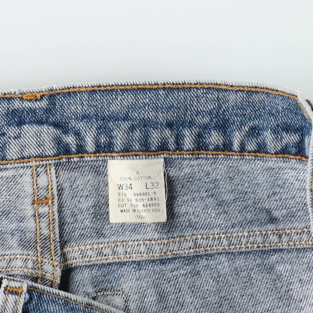 1990'S Levi's 505-4891 Tapered Denim Pants, W34L32 (Men's W34 equivalent), Vintage. cotton blue type Vintage Second Hand