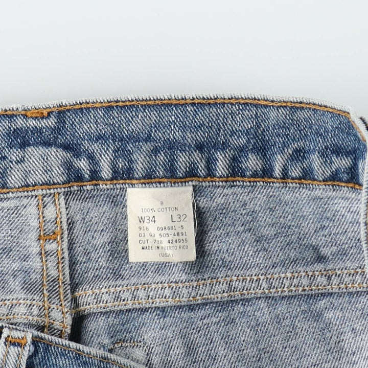 1990'S Levi's 505-4891 Tapered Denim Pants, W34L32 (Men's W34 equivalent), Vintage. cotton blue type Vintage Second Hand