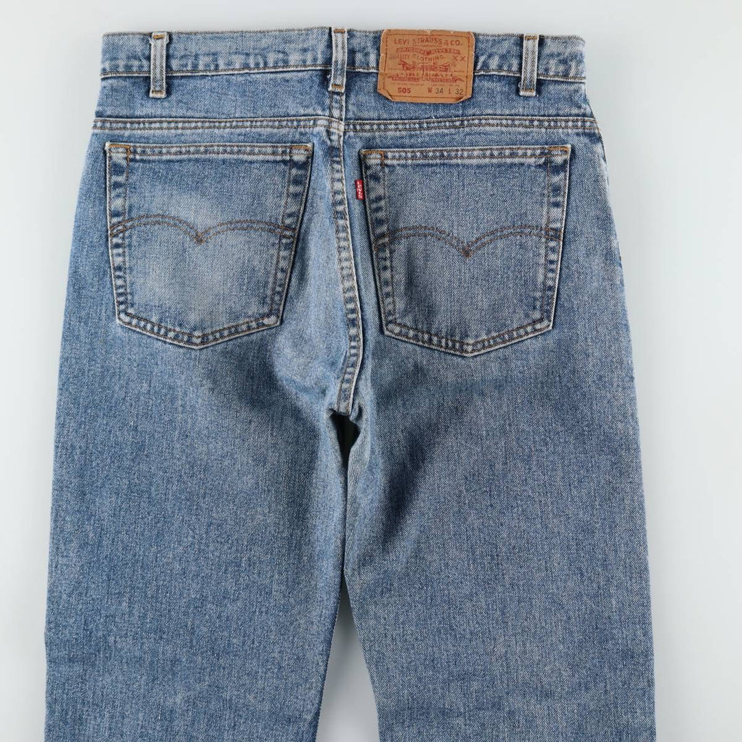1990'S Levi's 505-4891 Tapered Denim Pants, W34L32 (Men's W34 equivalent), Vintage. cotton blue type Vintage Second Hand
