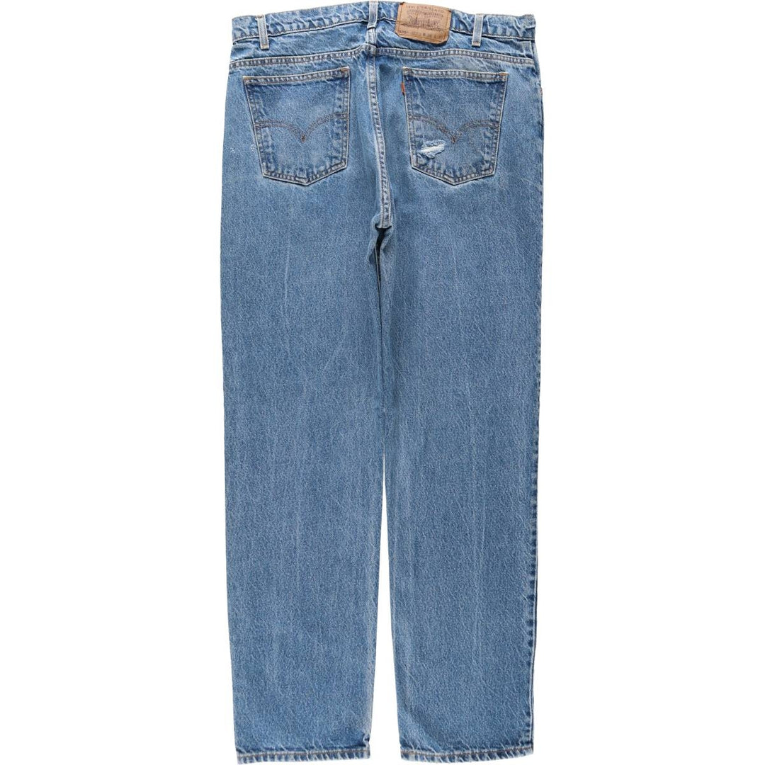 1990'S Levi's 505 Regular Fit Straight Leg Tapered Denim Pants, Men's Size W37 (approx.), Vintage cotton blue type Vintage Second Hand