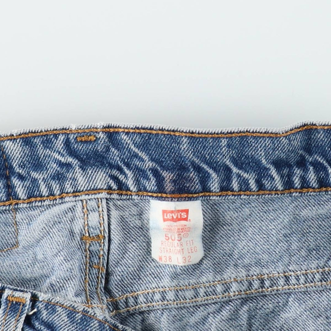 1990'S Levi's 505 Regular Fit Straight Leg Tapered Denim Pants, Men's Size W37 (approx.), Vintage cotton blue type Vintage Second Hand