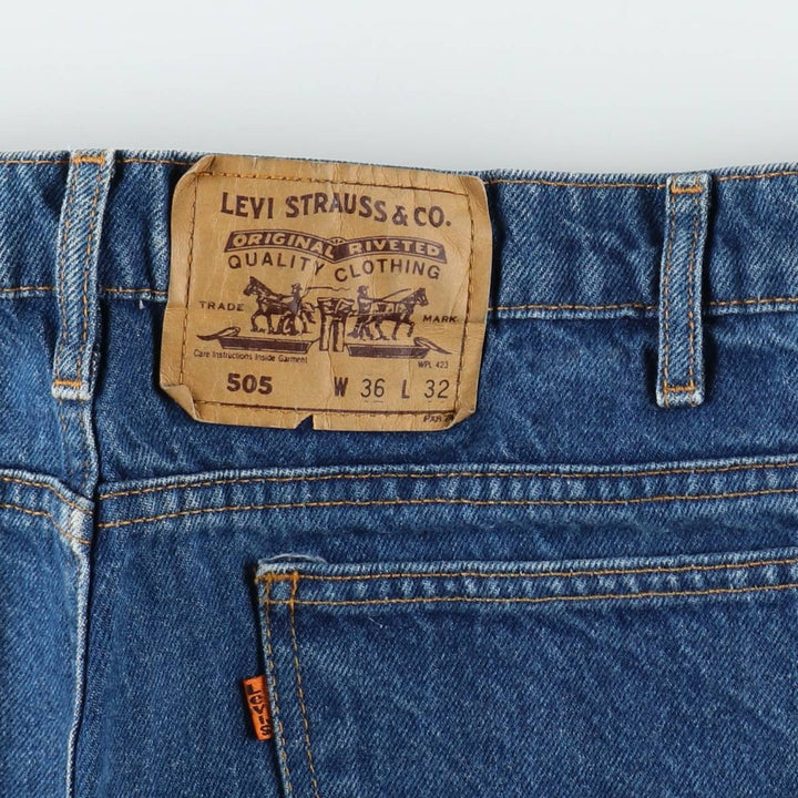 1990'S Levi's 40505-0215 Orange Tab Tapered Denim Pants, Men's W35 (approx.), Vintage cotton blue type Vintage Second Hand