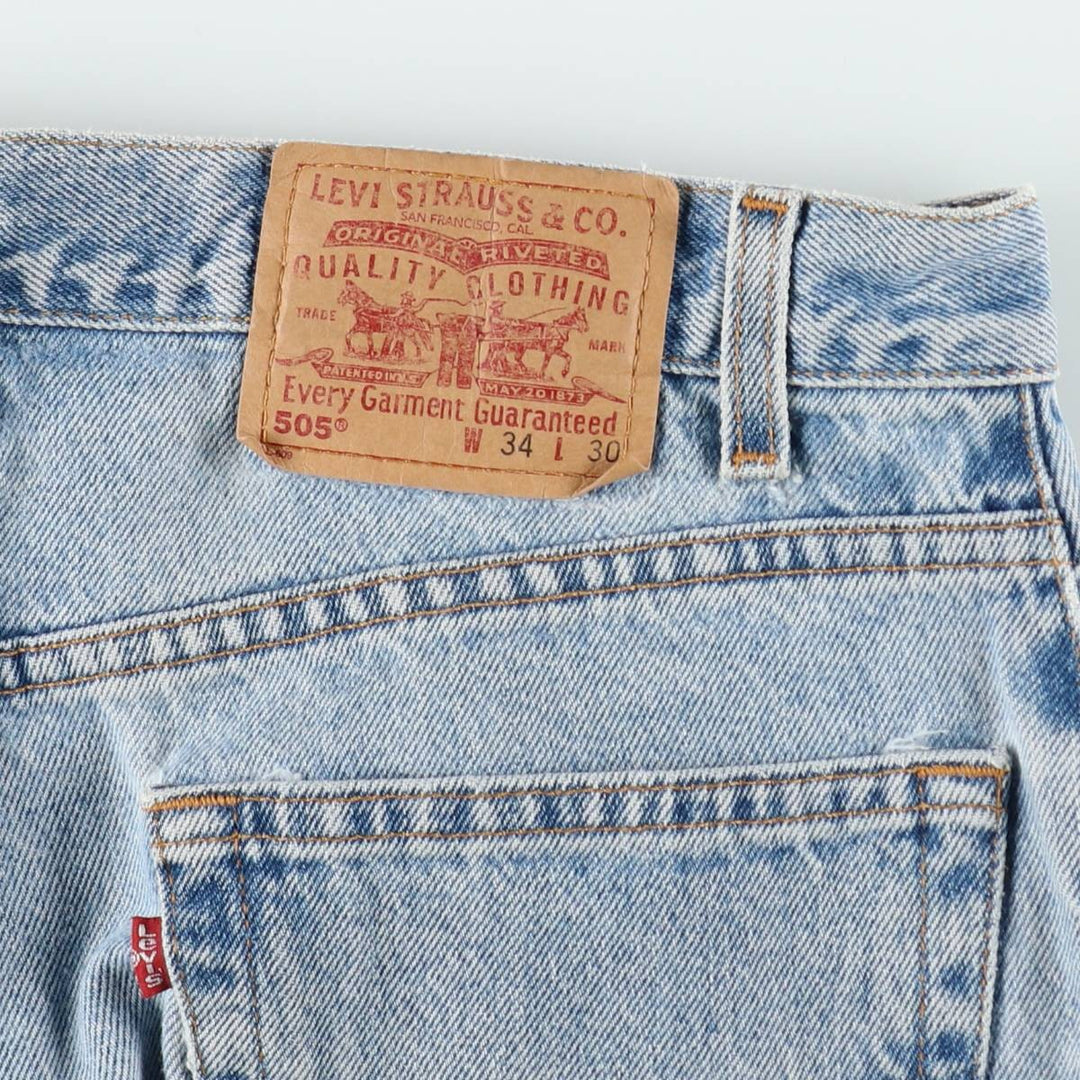 1990'S Levi's 505-4891 Regular Fit Tapered Denim Pants, Men's Size W34 (approx.), Vintage cotton blue type Vintage Second Hand