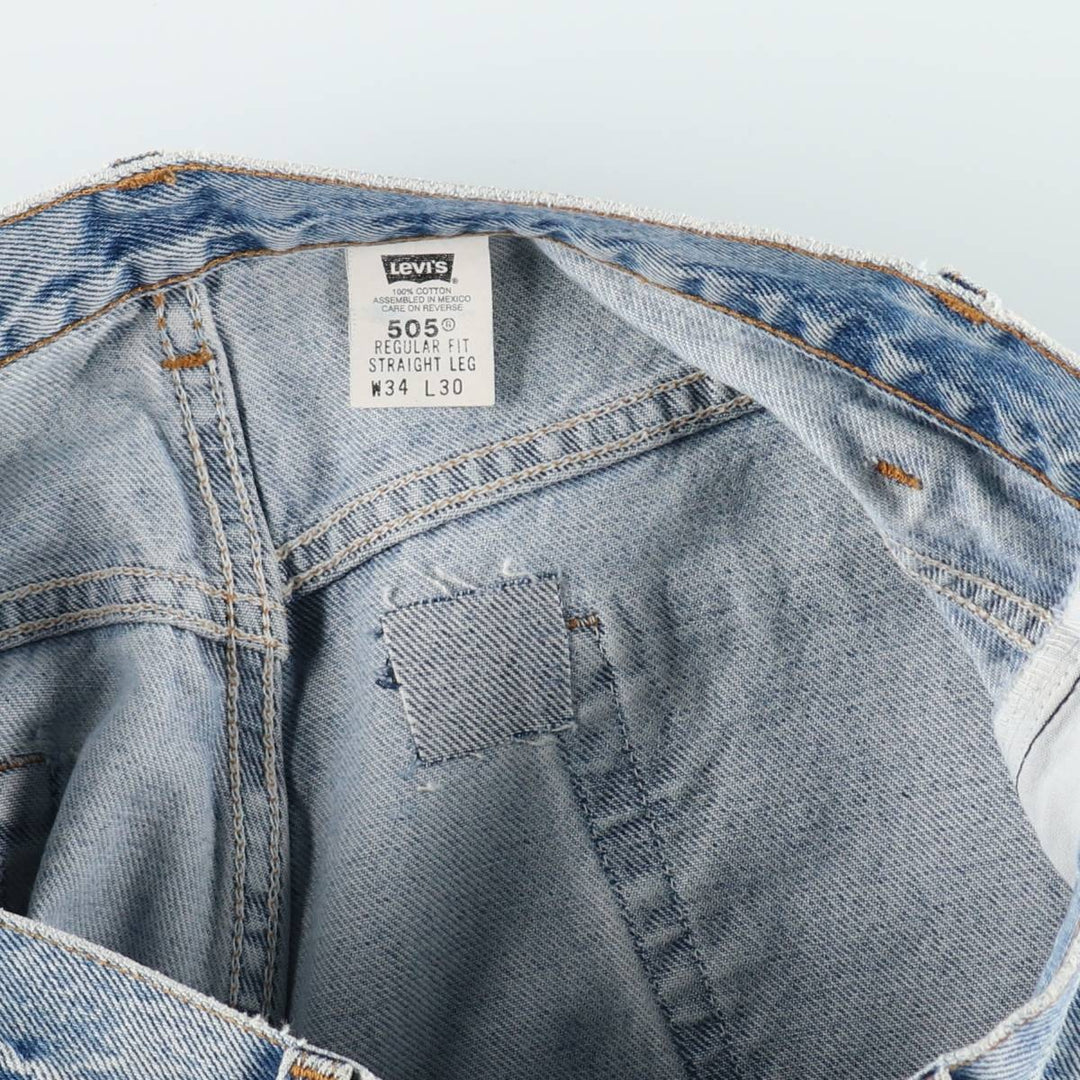 1990'S Levi's 505-4891 Regular Fit Tapered Denim Pants, Men's Size W34 (approx.), Vintage cotton blue type Vintage Second Hand