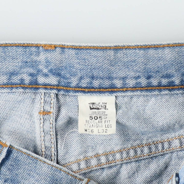 1990'S Levi's 505-4834 Regular Fit Straight Leg Tapered Denim Pants, Made in USA, Men's Size W35 (approx.), Vintage cotton blue type Vintage Second Hand