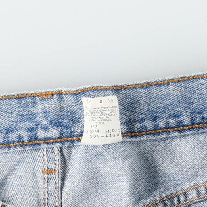 1990'S Levi's 505-4834 Regular Fit Straight Leg Tapered Denim Pants, Made in USA, Men's Size W35 (approx.), Vintage cotton blue type Vintage Second Hand