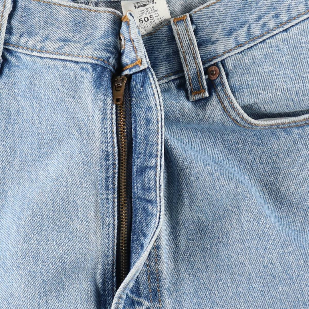 1990'S Levi's 505-4834 Regular Fit Straight Leg Tapered Denim Pants, Made in USA, Men's Size W35 (approx.), Vintage cotton blue type Vintage Second Hand