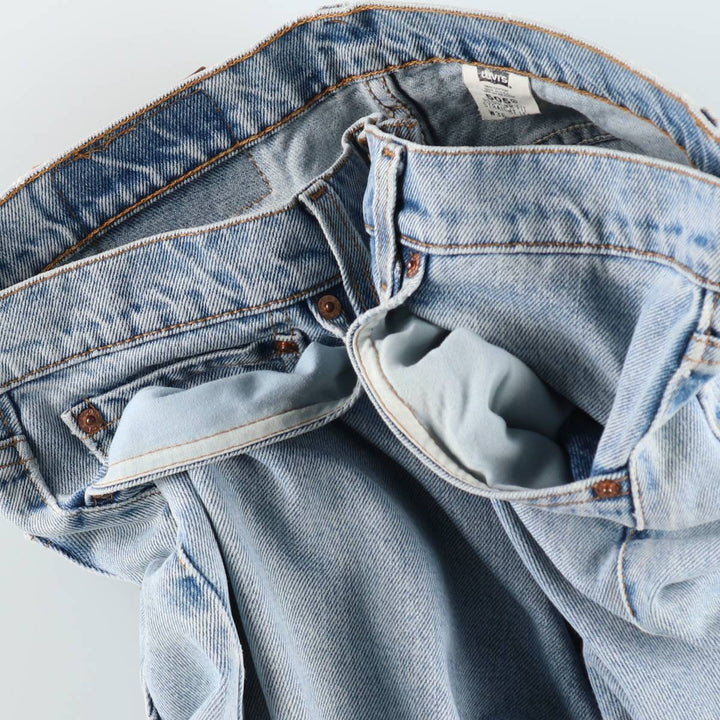 1990'S Levi's 505-4891 Regular Fit Straight Leg Tapered Denim Pants, Made in USA, Men's Size W36 (approx.), Vintage cotton Blue type light blue Vintage Second Hand